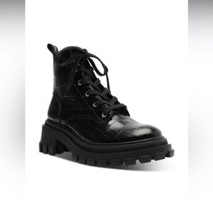 Schutz Womens Shoes Schutz Orly Leather Block‎ Heels Ankle Boots 5